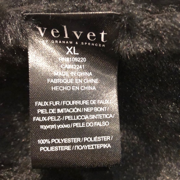 NWT Velvet by Graham and Spencer faux fur vest XL - Picture 5 of 5